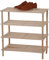 Wooden Shoe Rack - Footwear Storage Organiser Unit Shelf Dvd Books Tier Slated | Storage Stackable Organiser Multi-use - Quick Easy To Assemble, Space Efficient, Hallway Front Door (Natural, 4 Tier)