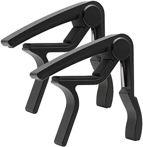 Kapodaster/Kapodaster für Akustikgitarre/E-Gitarre/Ukulele Schwarz, 2 Stück