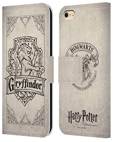 Head Case Designs Offizielle Harry Potter Gryffindor Pergament Sorcerer's Stone I Leder Brieftaschen Handyhülle Hülle Huelle kompatibel mit Apple iPhone 6 / iPhone 6s