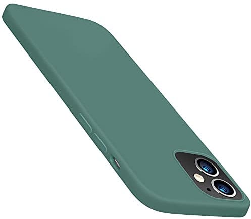 Koomduk Case Compatible with iPhone 12/iPhone 12 Pro, Shockproof Full Body Gel Rubber Case (Pine Green)