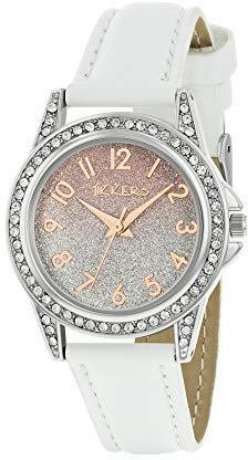 Tikkers Mädchen Analog Quarz Uhr mit Polyurethan Armband TK0190 AMZ