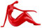 Uziqueif Frau Körper abstrakte Skulpturen Home Decor Modern,Yoga Girl Woman Statuen Figuren Skulpturen Modern Home Desktop Dekoration, Tischskulptur, TV-Ständer Dekorationen für Wohnzimmer,Red b,shiny