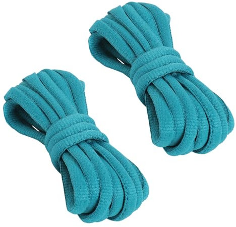 VSUDO 130 cm Lacci Blu Pavone Ovali per Scarpe Sneaker, Peacock Blue Oval Sport Laces, Lacci Blu Pavone per Scarpe da Corsa, Stringhe per Scarpe Blu Pavone per Donna o Uomo (2 Paia-Blu Pavone-130cm)