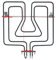JCSPARES® - Resistenza Superiore Grill | 1650 + 800 Watt | Per Forno Cucina Compatibile Con Electrolux Rex Zanussi Ed Ulteriori