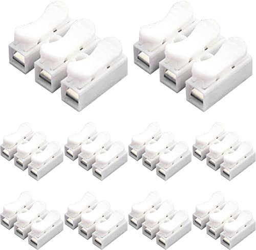 Connettore rapido 60Pcs 3 vie, blocco connettori a filo a molla, morsettiera a morsetto per cavo elettrico, morsetti rapidi