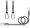 COM-FOUR® 3X Sangles élastiques - Sangles de Bagages avec Bandes réfléchissantes - Corde de Tension avec Mousqueton - Sangles élastiques pour vélos, Voitures, Bagages (100cm - 3 pièces - Noir)