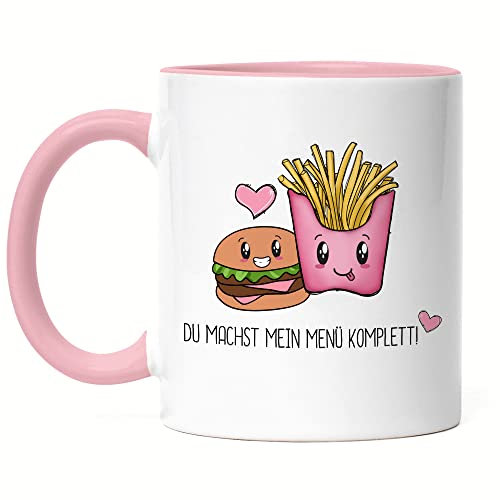 Hey!Print Du Machst Mein Menü Komplett Tasse Rosa Valentinstag Freundin Freund Süß Geschenkidee Paar Liebe Couple Jahrestag