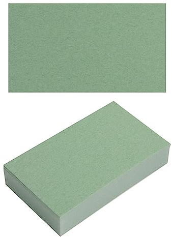 100 Stück Salbeigrüner Karton, blanko, schwere Karten, 5,1 x 8,9 cm