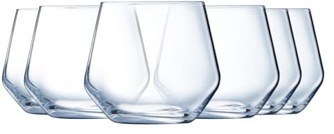 Luminarc - Collection Vinetis - 6 verres bas 36 cl - Design moderne et élégant - Fabriqués en France - Emballage renforcé