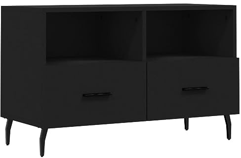 vidaXL TV-Schrank Schwarz 80x36x50 cm Holzwerkstoff