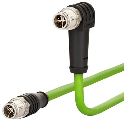 METZ CONNECT Verbindungsleitung M12 ST-M12 ST, 8polig, X-kodiert, gerade-gewinkelt, 1 m