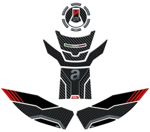 Resin Bike Kit Aufkleber Motorrad Kompatibel Mit Aprilia Tuono-RS 660 2020-2023. Schutz Motorrad Tank-Schutzfolie vor Stößen und Kratzern. Kit Aufklebersatz 3D-Harzklebstoff - Stickers Made in Italy