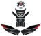 Resin Bike Kit Aufkleber Motorrad Kompatibel Mit Aprilia Tuono-RS 660 2020-2023. Schutz Motorrad Tank-Schutzfolie vor Stößen und Kratzern. Kit Aufklebersatz 3D-Harzklebstoff - Stickers Made in Italy