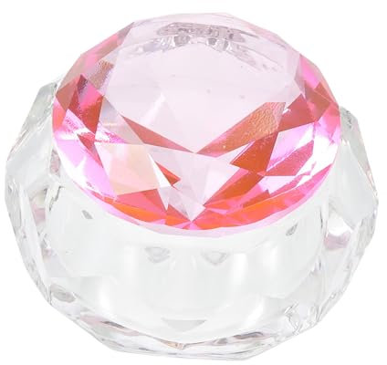 POPETPOP Copa De Cristal Para Uñas Dappen Con Tapa Plato De Monómero De Cristal De Uñas Contenedores De Vidrio Dappen Monómero De De Uñas De Clavo Vaso De Cristal Líquido Cuenco De Cristal