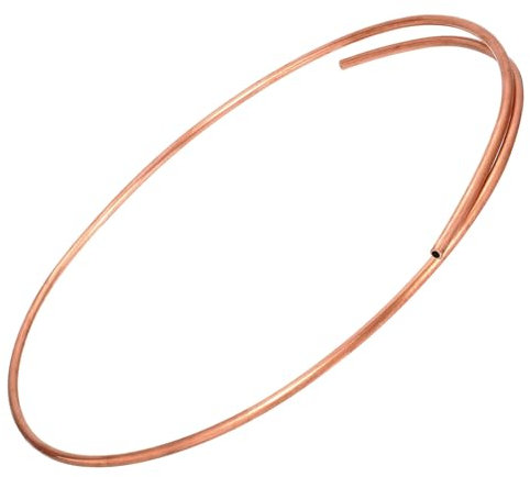 PATIKIL 13/64 Inch ID 1/4 Inch OD 0.03 Inch Thick 99.9% Copper Tube, 3.28Ft Refrigeration Tubing Coil Seamless Round Pipe Tubing for HVAC Industrial Jewellery Craft