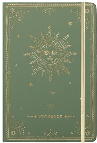Artfan Notizbuch - A5 Notizbuch mit Premium Papier, 144 Seiten, Notizbuch A5 Journal, Kunstleder Klassisches Hardcover mit schöner Prägung (Olivgrün)