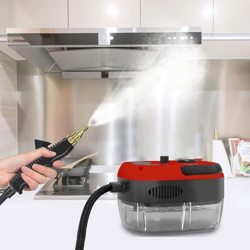 Nettoyeur vapeur 6 vitesses, machine de nettoyage vapeur portable haute température 2500 W, chauffage rapide 10S, avec 3 têtes de brosse, nettoyeur vapeur portable avec réservoir d'eau