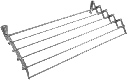ABJ Wandwäschetrockner Teleskop Wäschetrockner für die Wand Akkordeon Trockenständer Wandmontage (Grau, 90cm)