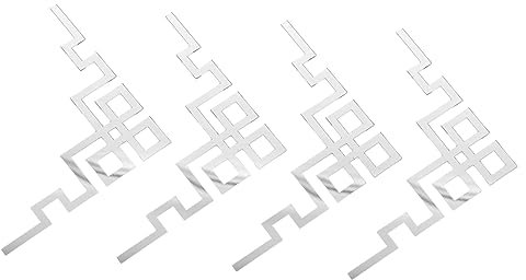 OSALADI 8piezas Pegatinas Decorativas De Espejo Autoadhesivas Para Paredes y Muebles Para Superficies Lisas Como Puertas y Ventanas