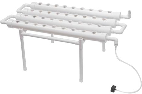 Owneed Sistema de riego hidropónico hidropónico, 36 agujeros, Sitios de planta, sistema hidropónico, herramienta de cultivo, kit de cultivo para jardín, terraza, 100 × 50 × 30 cm