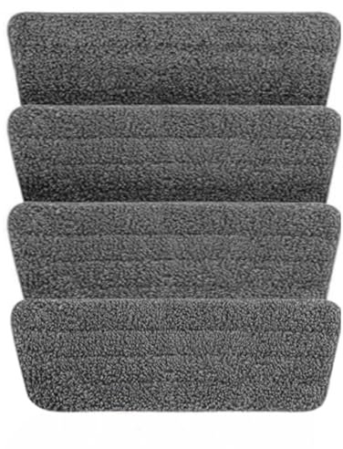 * NEW* SCRATCH ANET-**SUMMER PRICE** Spray Mop 2 Microfibre Cloths Microfiber Mop Spray Cleaner for Floors with 4 Pads and 600Ml Refillable Bottle Suitable for all Floor-grey (WASHABLE PADS X 4)