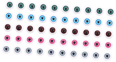 BELLIFFY DIY Craft Supplies 50pcs Halloween Safety Eyes for Dolls Soft Toys Scary Decor