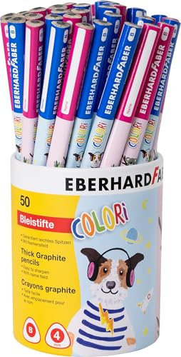 EBERHARD FABER 510555 - Schreiblernstifte Colori, Bleistifte Set mit 50 Stiften, Härtegrad B