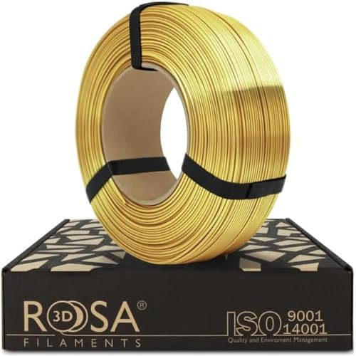 ROSA3D PLA Silk Filament 1.75 mm für 3D Drucker, Gold Refill 1 kg