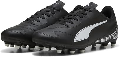 PUMA Vitoria II Fg/AG, Scarpe da Calcio Uomo, Nero Black, Bianco White, 45 EU