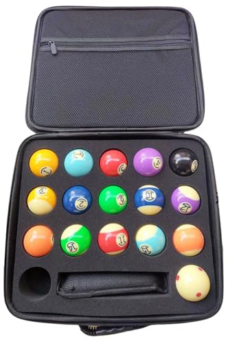 Harter Billardkoffer, Reisetasche für Poolbälle - Billard-Tragetasche, tragbare Billardtaschen mit großem Fassungsvermögen | Billardball-Etui mit Schultergurt und Tragegriff für Spieleabende