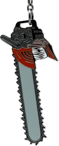 ABYSTYLE Chainsaw Man - Llavero para hombre, Gris Rojo Negro Blanco, Dimensions : H. 6 cm x L. 2.5 cm