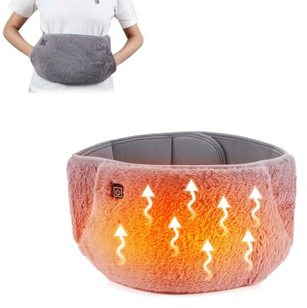 HASAIKA® Cintura Riscaldata Alimentata Tramite USB, Cintura lombare riscaldata, Cintura termica con Tasche per le Mani, Controllo Della Temperatura a Tre Livelli per dolori alla schiena, addominali