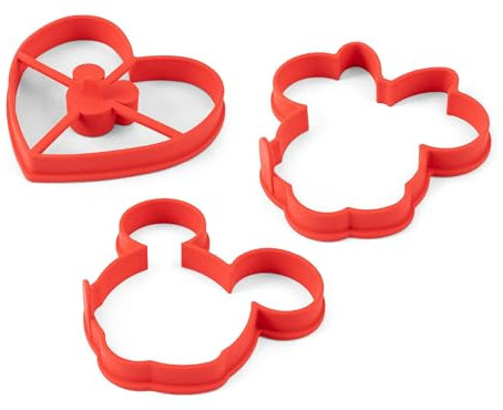 PRESTIGE Disney - Set di 3 stampi per pancake, in silicone, colore: Rosso