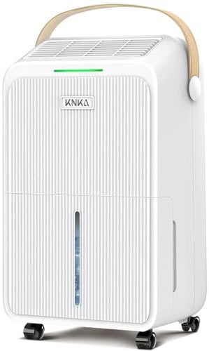 KNKA Luftentfeuchter, Leiser Raumentfeuchter, 16L/T, Spürbare Wirkung in 30min, Schlafmodus, Kindersicherung, Überlaufschutz, Automatischer Neustart, 110 m³ (45 m²), für Wohnung, Keller,Wohnzimmer