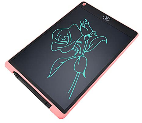 Tablette d'écriture LCD de 12 pouces, table à dessin numérique électronique, bloc d'écriture effaçable, écran couleur unique, effacer un clic avec bouton de verrouillage cadeau pour enfants adultes