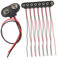 CONGARTENO 50 Pièces Connecteur Pile 9v Connecteur De Boucle De Batterie 9 Volts Connecter Terminal De La Batterie Connecteurs De Batterie 9 Volts avec Fils Agrafe Cuir PU