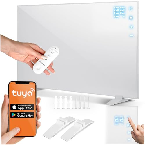 Berdsen Infrarotheizung - Heizstrahler - 600 W - Schnelles Aufheizen - Touchscreen - WiFi-Fernbedienung App - Timer 1-9 h