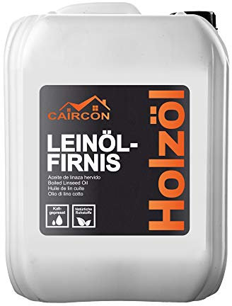 Leinölfirnis Holzöl - Natur Leinöl für Holz, Möbel Holzpflegeöl Farblos - 10L