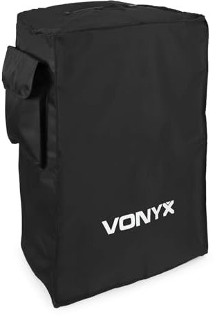 Vonyx SC15 Schutzhülle für Lautsprecher, 30 x 42,5 x 64 cm, PA Speaker Schutzcase mit Seitenfach, Aussparrung klappbar für Trolleygriff, perfekt für 15 Speaker von Vonyx VSA, AP, SPJ, Schwarz