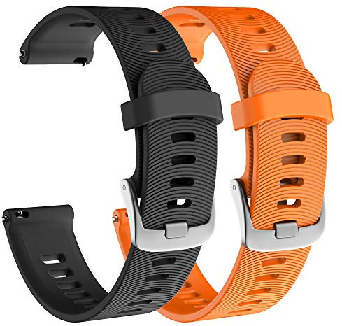 ISABAKE Cinturino di ricambio in morbido silicone per Garmin Venu Sq GPS Smartwatch Forerunner 245/245, Fenix 6s 20 mm, comodi braccialetti per Vivoactive 3 Music Vívomove HR Forerunner 645 Music