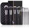 DUcare Make up Pinsel Set 10 Stücke professionelle Schminkpinsel set Mit Kosmetiktasche Premium Synthetic Foundation pinsel Puder Contour Augenpinsel mit Tasche Reisefreundlich 10pcs Schwarz