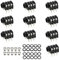 OTOTEC 10Pcs 6.35mm 1/4Inch Female Mono Stereo Headphone Audio Jack Socket Panel Mount 6-Pin Connectors with Mounting Nuts Washers Black