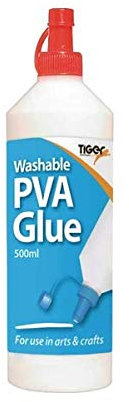 Tiger Washable PVA Glue 500ml (Pack of 12) 301089