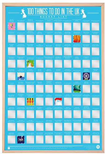 Gift Republic Poster zum Rubbeln 100 Things To Do In The UK, mehrfarbig, 59 x 46 cm