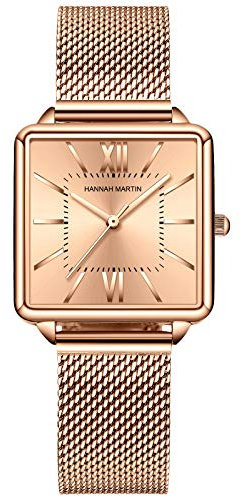 rorios Damen Uhren Analog Quarz Armbanduhr mit Edelstahlarmband Wasserdicht Minimalistisch Damenuhren für Frauen