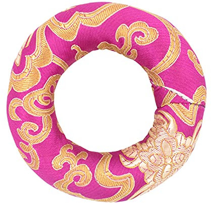 Cojín para Cuenco Cantante, Cuenco Tibetano Anillo Cuenco Cojín Cantando Tazón cojín para Cuenco de meditación para Budista Sonido de Nepal 12cm (Color Al Azar)