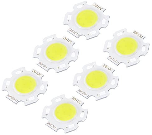 sourcing map COB LED Light Chip Beads 20mm 10W 260mA Energy Saving Bulb for Spotlight Floodlight Pack of 10, White