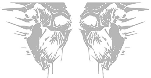 iSpchen Autoaufkleber 3D Skull Abziehbilder Totenkopf Schädel Aufkleber Selbstklebende Karosserie Aufkleber Auto Styling Dekoration Aufkleber Auto Körper Stoßstangen Dekoration Sticker,30 * 32cm