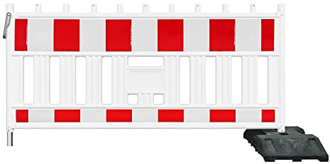 TMS PRO SHOP RSA-Erweiterungs-Set, Schrankenzaun FUTURE mit 1 Fußplatte, RA2, 2,15 x 1,11 m, Art.-Nr. 609443 | Schrankenzaun | Absperrschranke | Absperrzaun