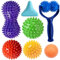 Balle de massage, Boule de massage, kit de 7 à 3 tailles de balles de massage à pointes, balle d'arachide, balle de rouleau à main, masseur de point de déclenchement, balle de crosse de massage